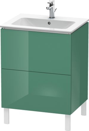 Duravit Duravit L-cube Mueble De Aseo Vertical, 2 Cajones, Anchura: 620mm, Para Me By Starck 233663, Color: Jade Laca Alto Brillo - Lc662500303