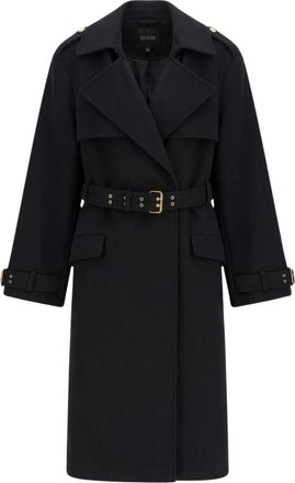 Guess Eve Melton Trench - Dames - Trenchcoats - Zwart - L - Katoen - Jassen