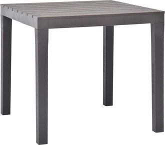 vidaXL Mesa De Jard&iacute;n De Pl&aacute;stico Color Moca 78x78x72 Cm Vidaxl