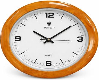 OEM Reloj De Pared De Madera Pw-998 Lacado En Marr&oacute;n Claro