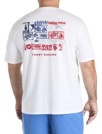 Tommy Bahama Big & Tall American Boardblock Graphic T-Shirt in White at Nordstrom, Size 2X Big