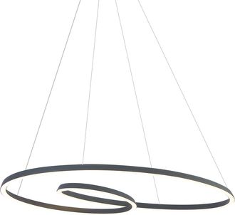 QAZQA Qazqa L&aacute;mpara Colgante Escandinava Negra De 110 Cm Con Led