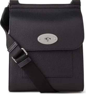 Mulberry Small Antony Leather Crossbody Bag in Black-Silver Toned at Nordstrom