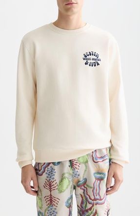 Scotch & Soda Desert Solstice Regular Fit Graphic Sweatshirt in Eggnog at Nordstrom, Size Xx-Large