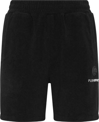 Plein Sport sponge jogging shorts - men - Cotton/Polyester - XXXXL - Black