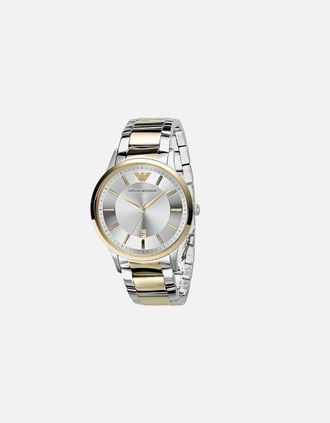 Emporio Armani Mens Emporio Armani AR2449 Two-Tone Mens Watch - Silver