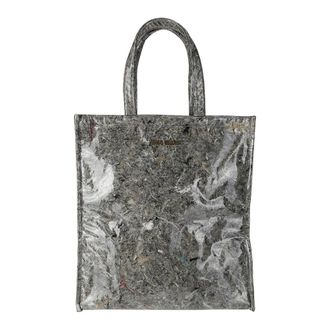Uma Wang Tote Bags, female, Gray, Size: ONE SIZE Logo Print Shoulder Bag