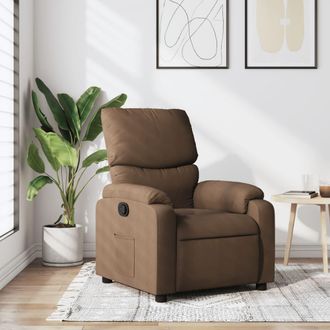 vidaXL Sill&oacute;n Reclinable De Tela Marr&oacute;n Vidaxl