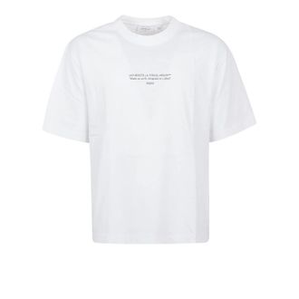 Off-white T-Shirts, male, White, Size: XL Statement Cotton T-shirt