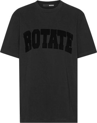 Rotate oversized cotton T-shirt - Zwart