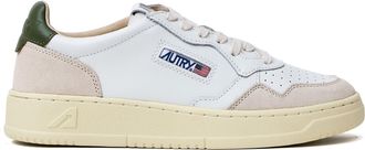 Autry White Bronze Medalist Low Suede Sneakers