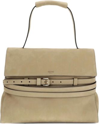 Moschino Tie Me Medium Handtas - Dames - Handtassen - Beige - ONE Size - Nylon - Tassen