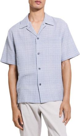 Theory Mini Tex Camp Shirt in Bering Multi at Nordstrom, Size Xx-Large