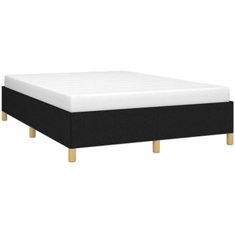 vidaXL Cama Sin Colch&oacute;n Tela Negro 140x190 Cm Vidaxl