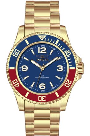 Invicta Specialty 69723 Herenhorloge - Quartz Uurwerk - Roestvrij Staal met Blauwe Wijzerplaat - 40 mm