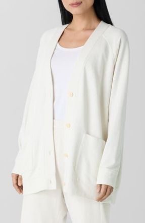 Eileen Fisher Organic Cotton Cardigan in Bone at Nordstrom Rack, Size X-Large