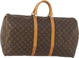Louis Vuitton Pre-owned Weekend Bags, female, Brown, Size: ONE SIZE Pre-owned Vintage Monogram Keepall Travel Bag
