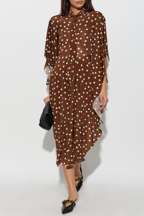 VETEMENTS Asymmetric Dress With Shoulder Pads, Womens, Brown