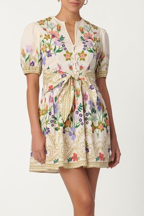 Shoshanna Hither Floral Tinsley Dress in Lilac/tangerine/sand at Nordstrom, Size 12