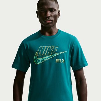 Nike Brazil Nike Mens Soccer T-Shirt in Green | IQ2257-381