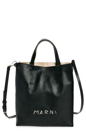 Marni Museo Small Soft Leather Tote in Black at Nordstrom