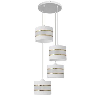 Netlighting Helen Cluster Pendant Ceiling Light White Gold 35cm