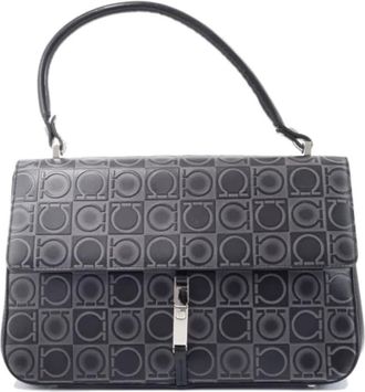 Ferragamo Pre-owned Handbags, female, Black, Size: ONE SIZE Pre-owned Leather handbags