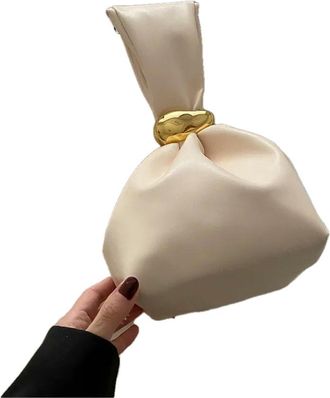 Generic NYSDM Soft Leather Clutch Bag Luxury Designer Women Pleated Mini Bucket Pouch Temperament Side Zipper Party Evening Bags