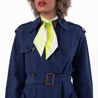 Tory Burch Floral Print Silk Scarf