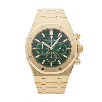 Audemars Piguet Pre-owned Audemars Piguet Royal Oak Chronograph Green Dial Mens Watch 26331BA.OO.1220BA.02