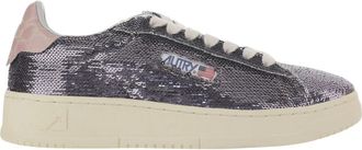 Autry Dallas Low Sparkling Sneakers - Dames - Sneakers - Paars - 39 EU - Leer - Schoenen