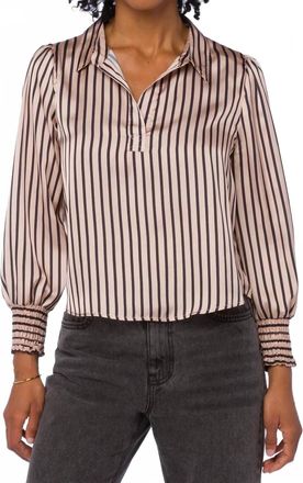 Velvet Heart Kat Blouse In Goldie Stripe