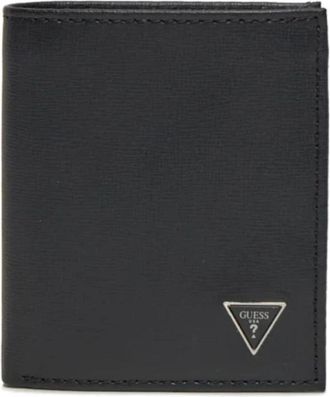 Guess Saffiano Billfold Portemonnee - Heren - Portefeuilles - Zwart - ONE Size - Leer - Accessoires