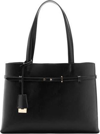Mango Charm Detail Tote in Black at Nordstrom Rack