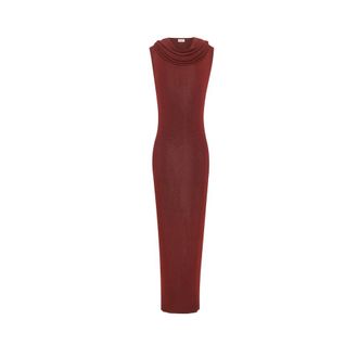 Saint Laurent Kleedjes, Dames, Rood, M, Maxi-jurk