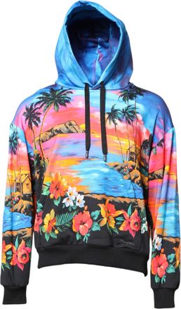 Dolce & Gabbana Multicolor Print Hooded Sweatshirt Mens Sweater