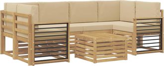 vidaXL Conjunto De Sof&aacute;s De Exterior 7 Uds. Vidaxl