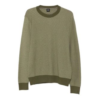 HUGO BOSS Heren, Truien, Groen, Maat: XL Katoen