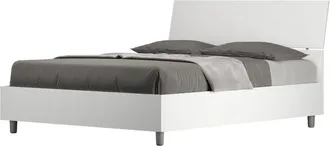 ITYhome Letto alla Francese - demas - Colore: Bianco Frassino - Tipologia Letto: Senza Rete - Tipologia Testata: Testata Inclinata - Dimensione Rete: 140x200