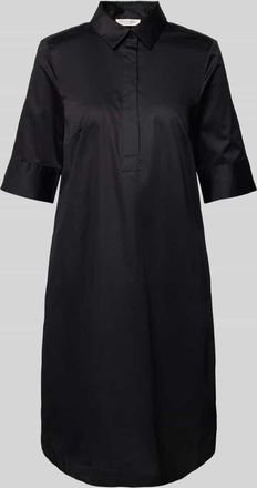 Christian Berg Knielanges Hemdblusenkleid mit verdeckter Knopfleiste in Black, Gr&ouml;&szlig;e 34