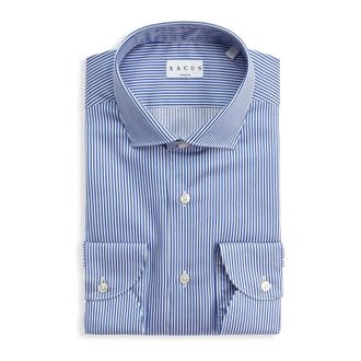Xacus Formal Shirts, male, Multicolor, Size: S Camicia Collo francese piccolo Righe Twill tailor fit