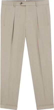 HUGO BOSS L Peet Pleat 252 - Heren - Nette broeken - Beige - L - Broeken