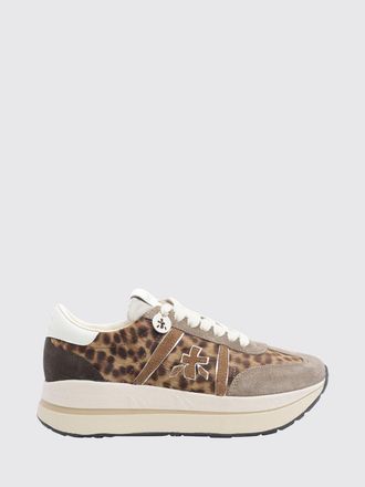 Premiata Sneakers Bethcoin platform in pelle e tessuto con paillettes