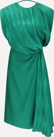Versace Abito midi in seta con dettaglio a torsione Woman 40