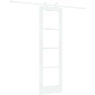 vidaXL Puerta Deslizante Orkdal Blanco 61 X 198.5 Cm Madera Y Metal Vidaxl