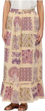 Antik Batik Rokken, Dames, Beige, S, Jane Skirt