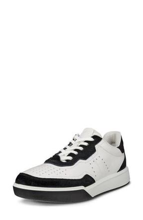 Ecco Street Court Sneaker in White/Black at Nordstrom Rack, Size 8-8.5Us / 39Eu