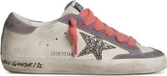 Golden Goose Super Star leren sneakers met glitter - Wit