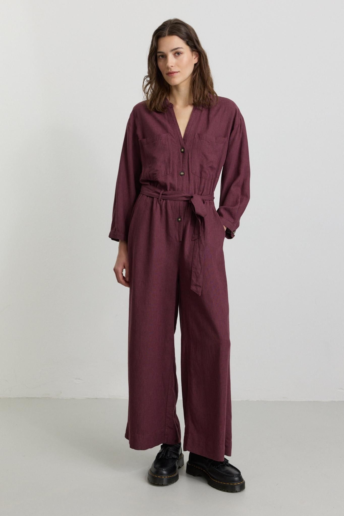 Apart overall met kanten bovendeel, blauw (rook), 38