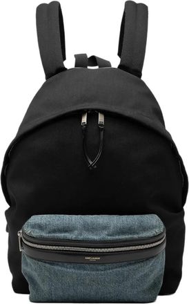 Saint Laurent Zaino Classic Hunting in nylon e denim 2015 - Blu